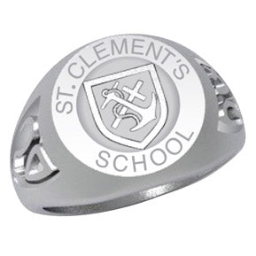 St. Clement's White Gold with Crest